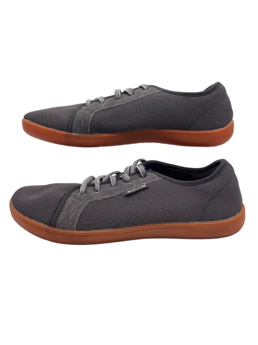 WHITIN Wide Toe Box Zero Drop Gum Sole Sneaker Shoes Mens Size 9 EU43 Gray W81 - Picture 11 of 12